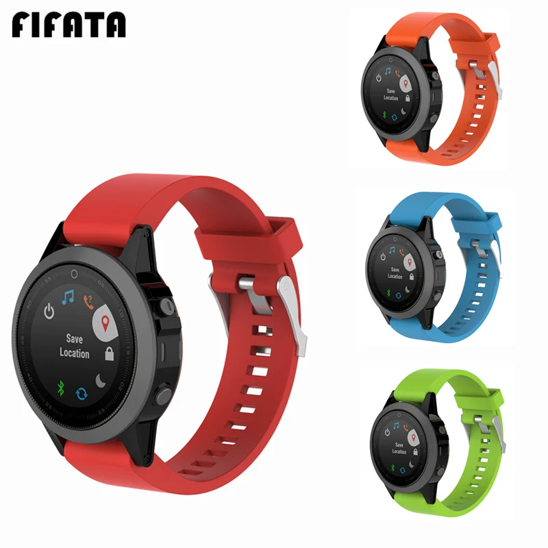 

FIFATA 20MM For Garmin Fenix 5s Silicone Watch Band Strap Replacement Bracelet Wristband For Garmin Fenix 5S Plus With Tool