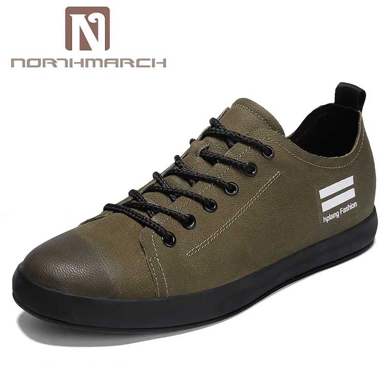 

NORTHMARCH Genuine Leather Shoes Men New Fashion Sneakers Lace-Up Casual Shoe For Men Breathable Flat Shoes Men Chaussure