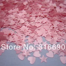 Звезда и сердце блестки порошок Spangles украшения устойчив к растворителям