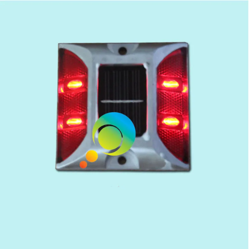 Двухсторонний устойчивый режим алюминиевые маркеры для подъездной дорожки кошачьи глаза красный светодиодный 3 м отражатель Солнечный проводной дорожный штифт
