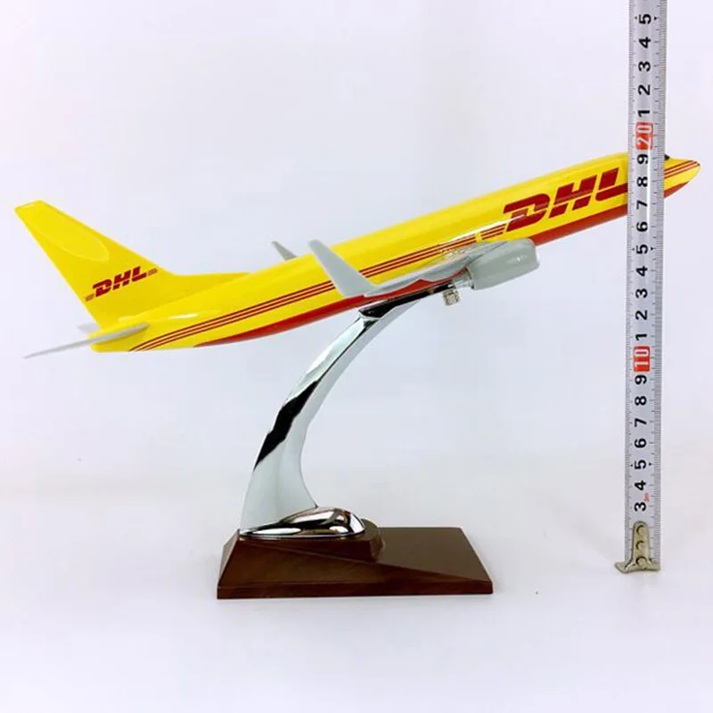 30 см 1: 230 весы Boeing B737-800 модель DHL экспресс-доставка Авиакомпания с базовым сплавом самолет Коллекционная домашняя коллекция