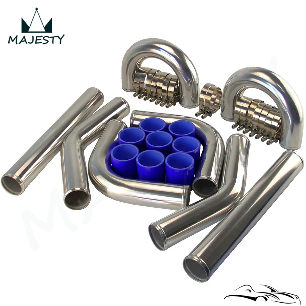 2.5''63MM Aluminum Intercooler Pipe/Piping Turbo Engine + T Clamps