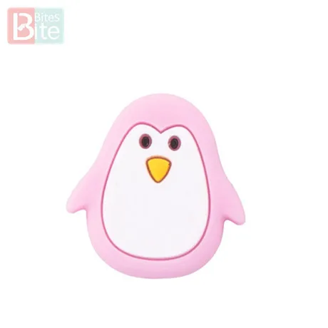 Pink penguin Укусы 5 шт. детский силиконовый Прорезыватель для зубов из бусин пищевой мини Пингвин DIY ожерелье игрушки делая подарок детские товары Прорезыватель для зубов - Цвет: Pink penguin
