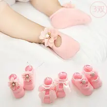 Носки для малышей из 3 предметов милые детские носки унисекс для маленьких мальчиков и девочек, детские носки для малышей мягкий хлопковый для младенцев носки для 0-3 лет