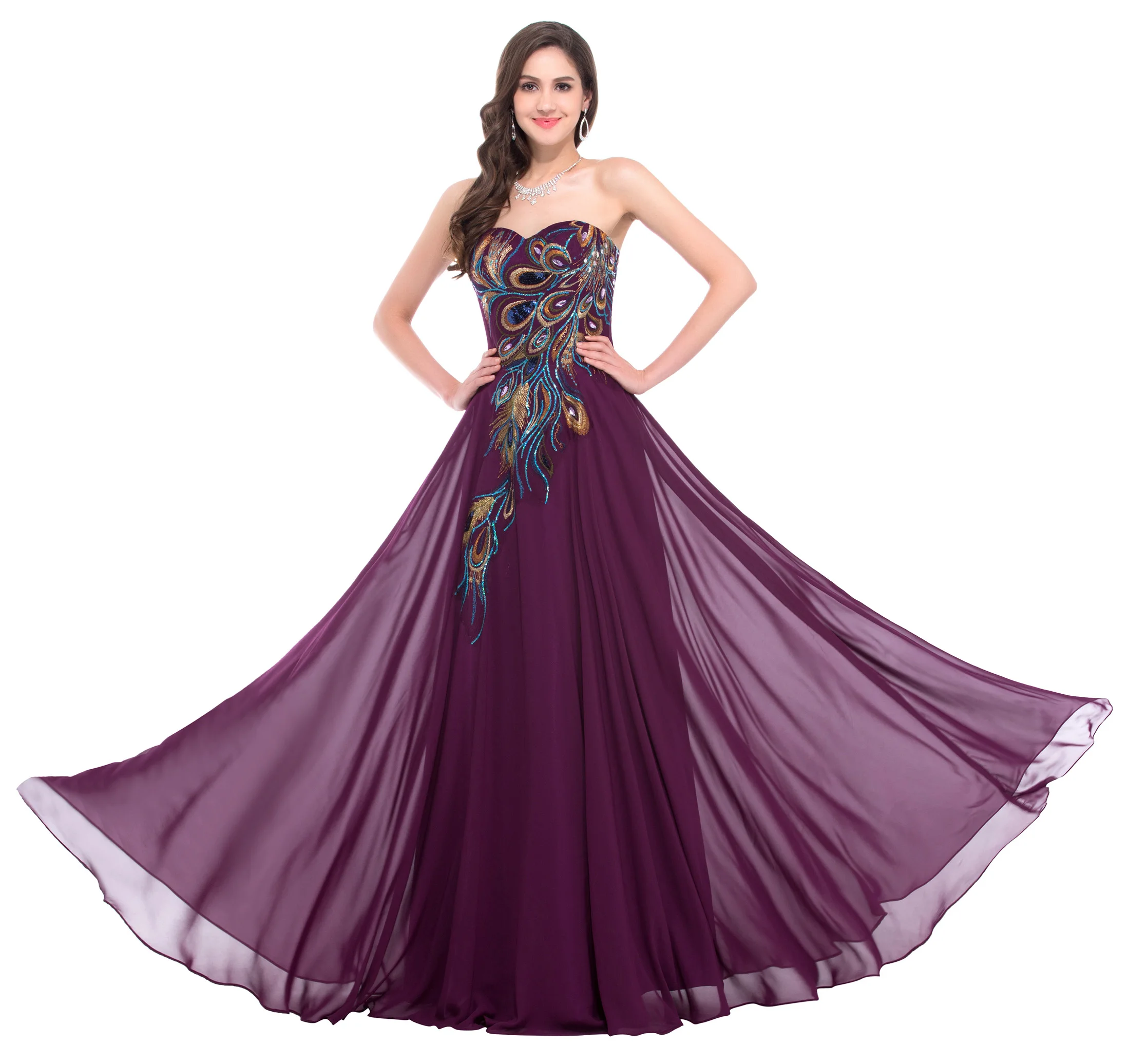 

Evening Prom Party Dress Strapless Sweetheart Neckline Lace-up Back 8 Size