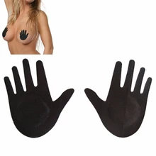 Невидимые женские подушечки для бюстгальтера в форме руки, клейкие накладки на соски, наклейки на грудь, одноразовые накладки на соски, аксессуары для бюстгальтера