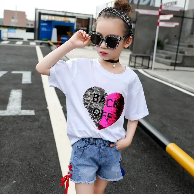 2018 Children Fashion T shirt Black White Cotton Short Sleeve Print O ...