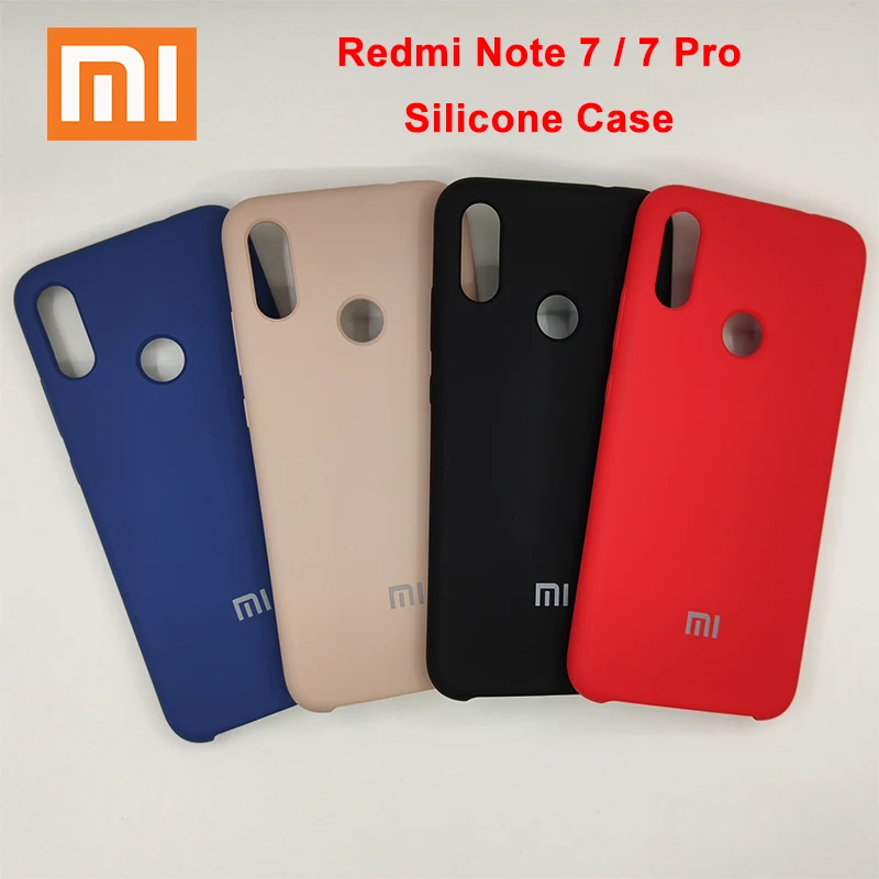 

Original Xiaomi Redmi Note 7 Pro Case Soft-Touch Liquid Silicone Case TPU Silky Skin Protective Back Cover for redmi note7 pro