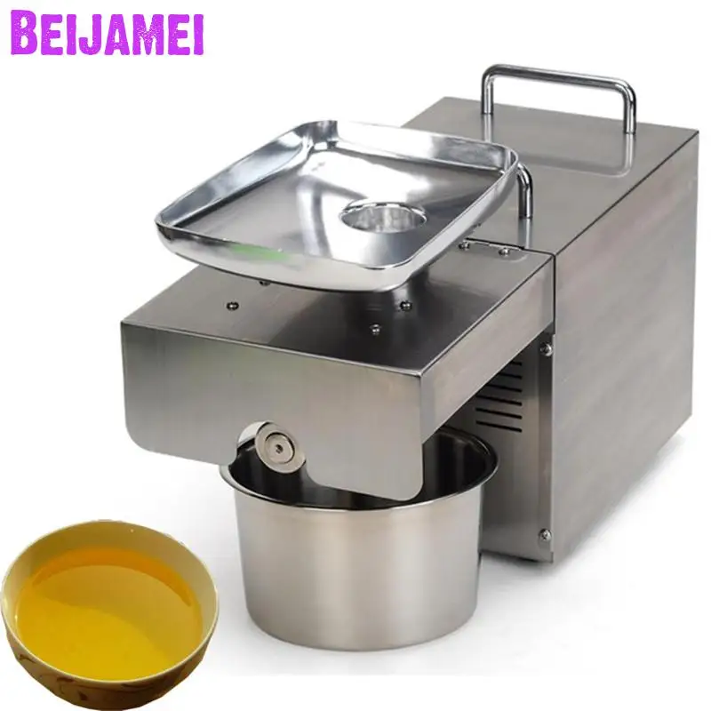

BEIJAMEI automatic cold hot press oil electric machine commercial sesame oil press squeezer sunflower seeds oil extractor auto
