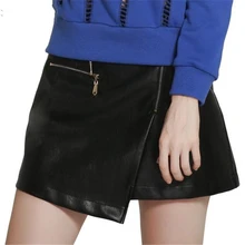 Женская мода промежность мода юбка спереди асимметричные юбки Faldas Saias Осень и зима