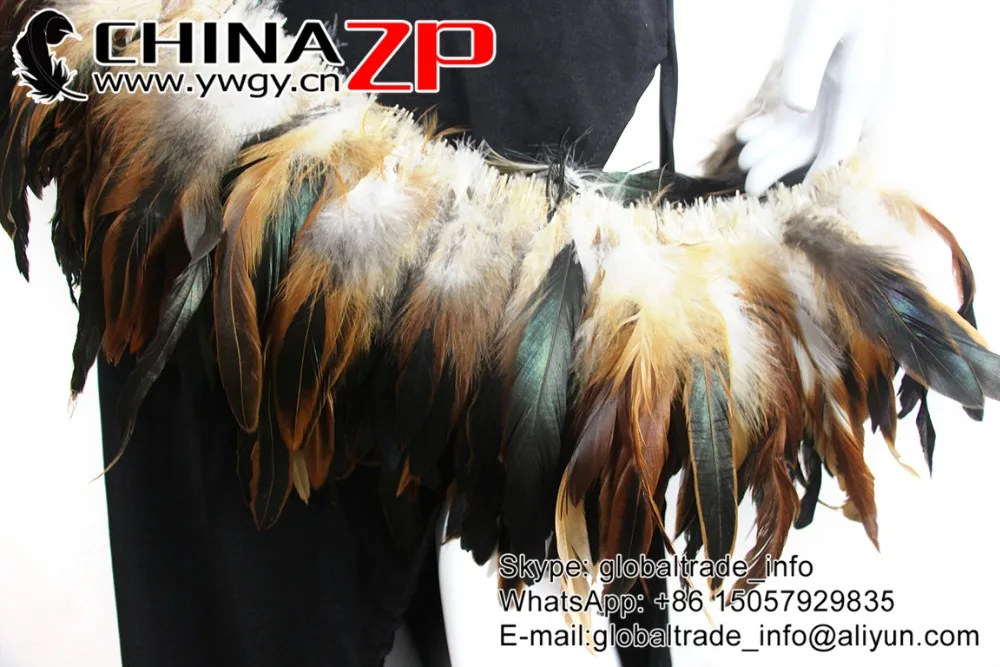 Ведущий поставщик CHINAZP завод 6-8 дюймов 800 штук/комплект натуральный коричневый половина бронзовая натянутая петух шлаппен перья