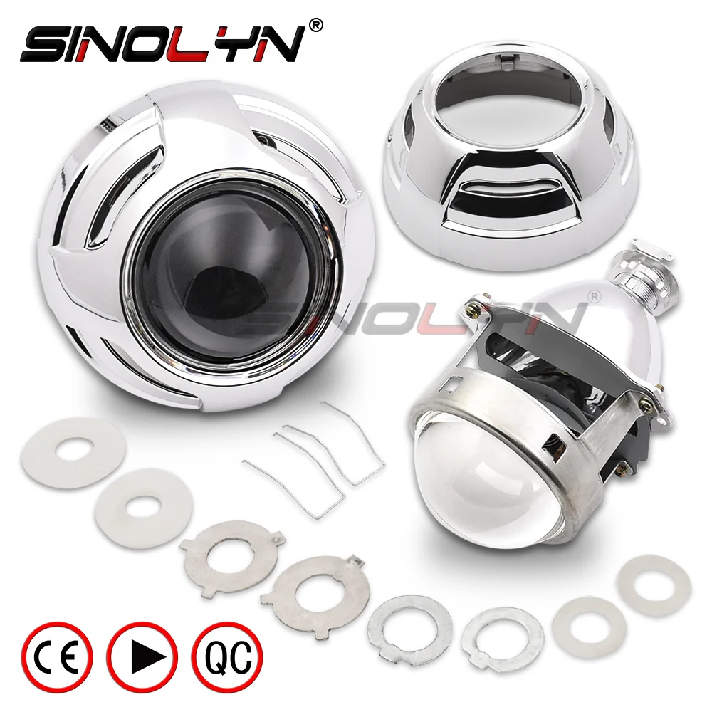 Линзы для фар Sinolyn Bi xenon H7 H4 HID проектор 3 0 Супер металлический комплект
