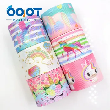 

OOOT BAORJCT G-18821-998,38mm 10yards Cartoon Ribbons Thermal transfer Printed grosgrain DIY Gift wrapping material