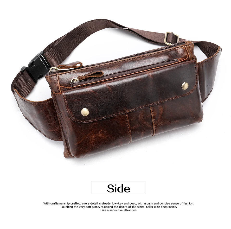 WESTAL поясная сумка из натуральной кожи поясная сумка для мужчин messenger fanny pack кожаная сумка через плечо повседневная денежная сумка для телефона для мужчин