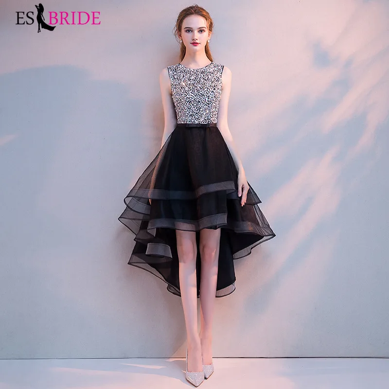 

Black Formal Party Evening Dress Women 2019 New Arrival Autumn and Winter Elegant Short Slim Fashion Evening Dresses ES1009