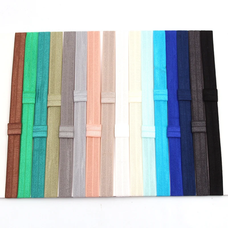 

200pcs/lot Elastic Headbands 55colors Free shipping Shimmery Elastic Headband with loop for baby and children adults