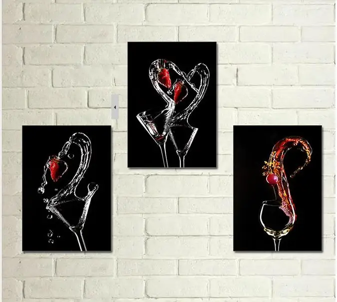 

Ручная роспись маслом, комбинированная винная живопись 3p, декор бара, настенная живопись, Бесплатная доставка (без рам)