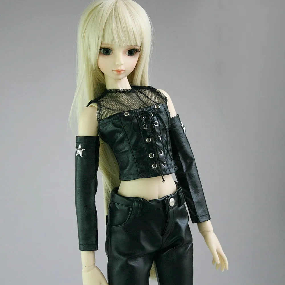 [Wamami] 367# черный 1/4 MSD 1/3 SD DZ Синтетическая кожа Топ/жилет/Одежда BJD Dollfie