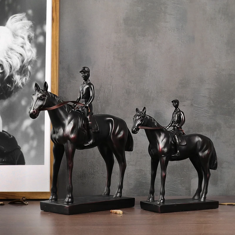

Battle steed Knights'ornaments New Classical Creative Bar Living Room Office Soft Decoration Crafts Creative Villa Living Room O