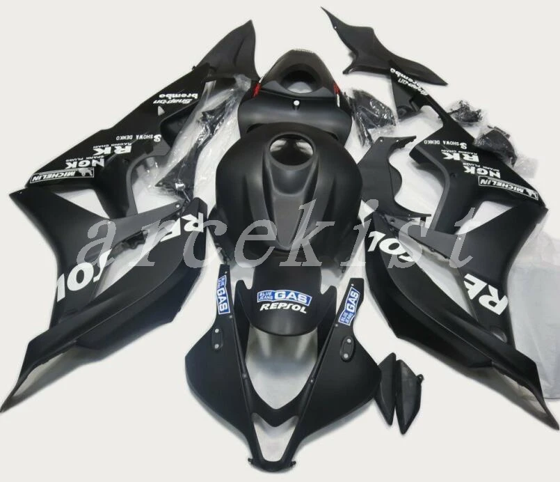 Новые инъекции мотоциклетные полный комплект обтекателя пригодный для Honda CBR600RR F5 2007 2008 07 08 600RR 600 ABS Обтекатели Черный матовый repsol