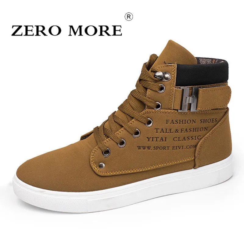 

ZERO MORE Mens Shoes Casual Faux Suede High Top Designer Sneakers Men Vintage British Big Size Fashion Spring Men's Casual Shoes