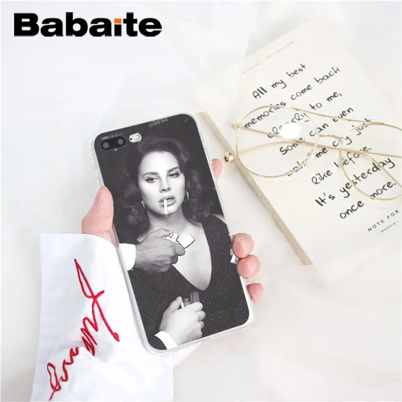 Babaite Lana Del Rey TPU Мягкий силиконовый чехол для телефона iPhone X XS MAX 6 6S 7 7plus 8 8Plus 5 5S XR 10 Чехол