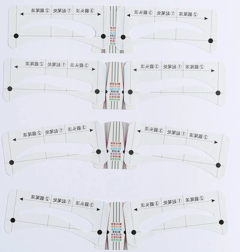 10 шт./компл. трафареты для бровей смешанные карандаш для бровей формы косметика, макияж бровей рисунок отражатель AC068