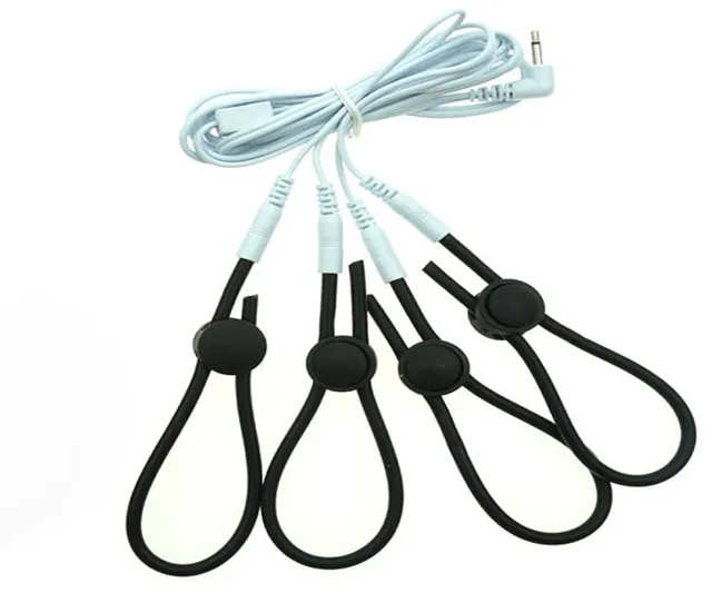 E Stim Monopolar Conductive Loops Cock Rings and Ball Electro Penis