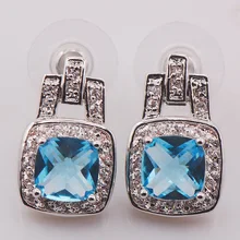 Кристалл Циркон женщина 925 стерлингового серебра кристалл серьги TE466