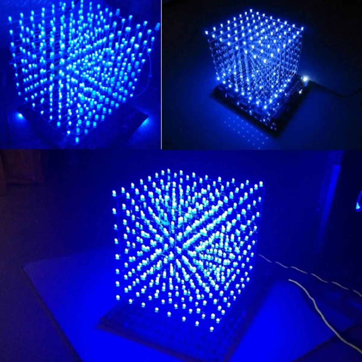 

LEORY Wi-Fi Connect APP Control Music Spectrum 8x8X8 512 LED DIY 3D LED Light Cube Kit MP3 DAC Circuit For Electronic Enthusiast