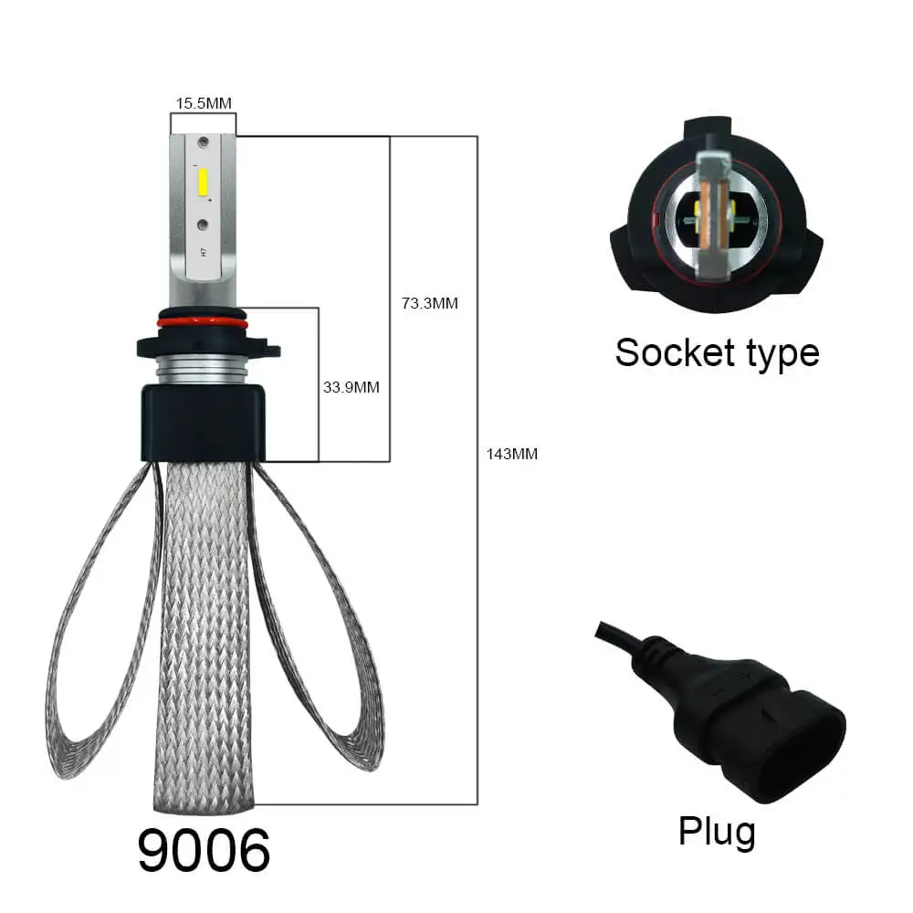 Yiray ампулы светодиодный 12V лампы для передних фар Светодиодный H7 H4 9003 HB2 H1 H11 9005 HB3 9006 HB4 светодиодный 60 Вт 9600LM 6000 К супер яркие светодиоды с чипом CSP T8