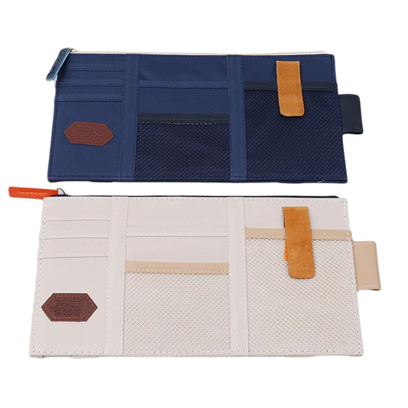 

Top Quality Sun Visor Glass Pen CD DVD Disk Card Case with Tissue Box Multifunctional Storage Holder Clip Bag