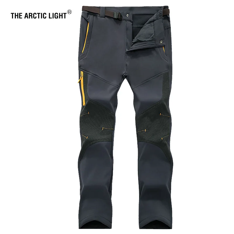 

THE ARCTIC LIGHT Men Outdoor Windproof Waterproof Softshell Fleece Snow Pants Camping Hiking Pant Thermal Autumn Winter Trousers