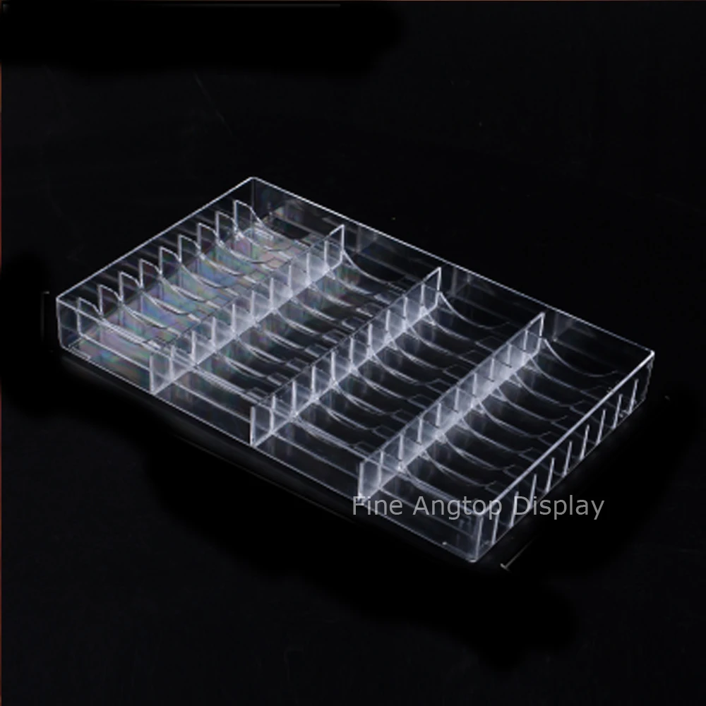 40 Grooves Clear Bracelet Bangles Organizer Display Holder Tray Plastic