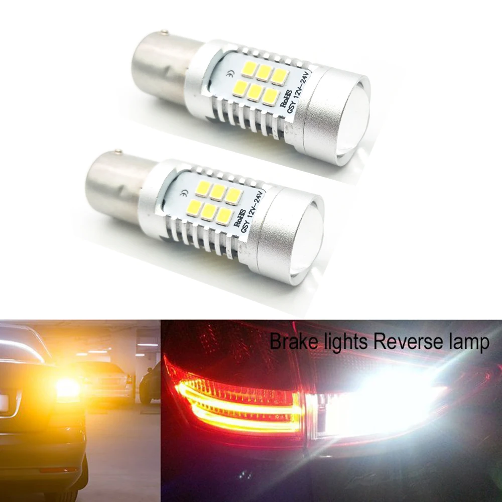Welback 1156 1141 1003 BA15S 21 SMD 2835 LED Light bulbs 6000K White Back Up Reverse Lights Brake Tail Rv lights | Автомобили и