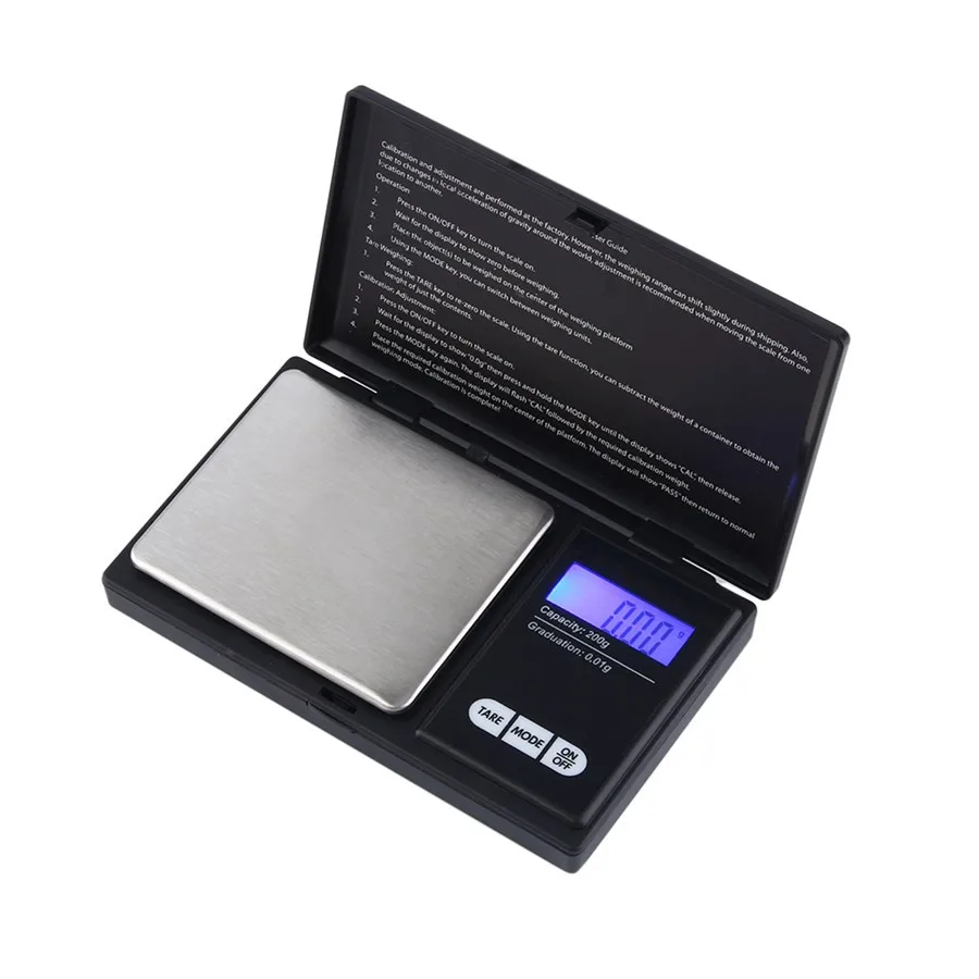 0,01x200 г Мини точные цифровые весы из стерлингового серебра весы ювелирные весы Электронные карманные весы для кухни грамма