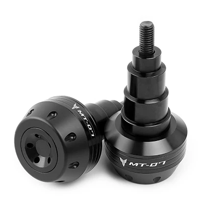 black a 1 пара слайдер с ЧПУ для Yamaha MT07 MT 07 защита двигателя слайдеры с логотипом MT-07 - Цвет: black a