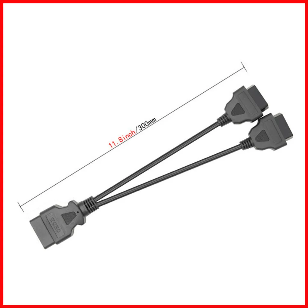Автомобиль OBD2/II ELM327 инструменту диагностики удлинитель адаптер 1IN2 16pin Мужской Двойной Женский преобразования интерфейса линии