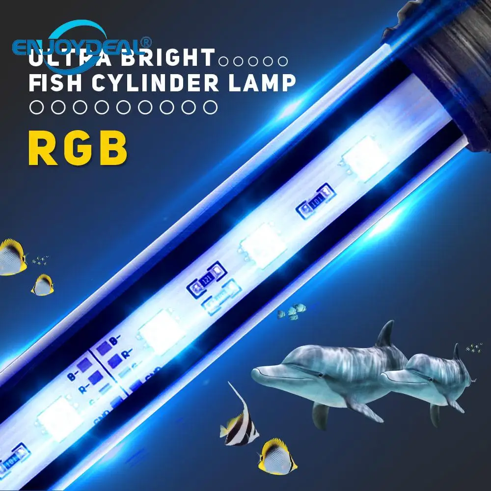 Buy EU US Plug RGB Aquarium Fish Tank LED Tube Lamp