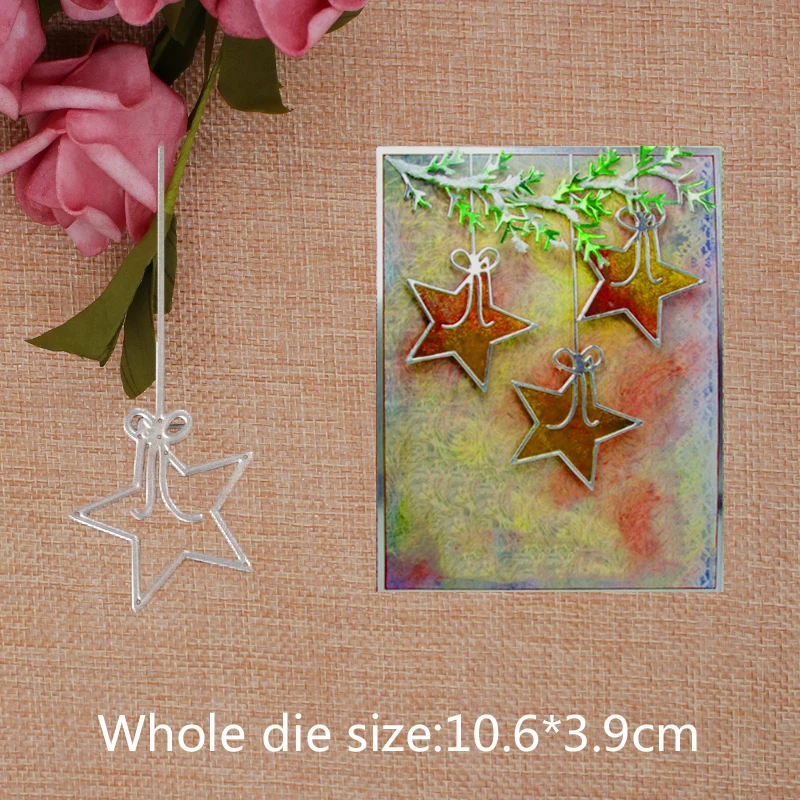 

Lovely Star 2019 New Metal Cutting Dies Mold Decoration Scrapbook Paper Craft Knife Mould Blade Punch Stencils 10.6*3.9cm