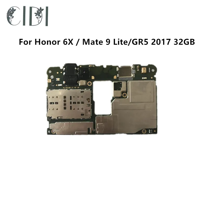 CIDI полностью рабочий разблокированный для HUAWEI Honor 6X/mate 9 Lite/GR5 32GB Материнская плата логическая материнская плата