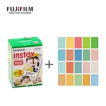 Fujifilm Instax Mini 8 фильм 20 листов Моментальное фото + 20 листов наклейки для Instax Mini 7 s 8 25 50 s 90 Mini8 Камера бумаги