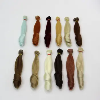 

1pcs 20*100cm High Temperature Fiber Fashion Imitation Wool Roll Doll Hair Wefts for DIY BJD Doll wigsFor Russian handmade dolls