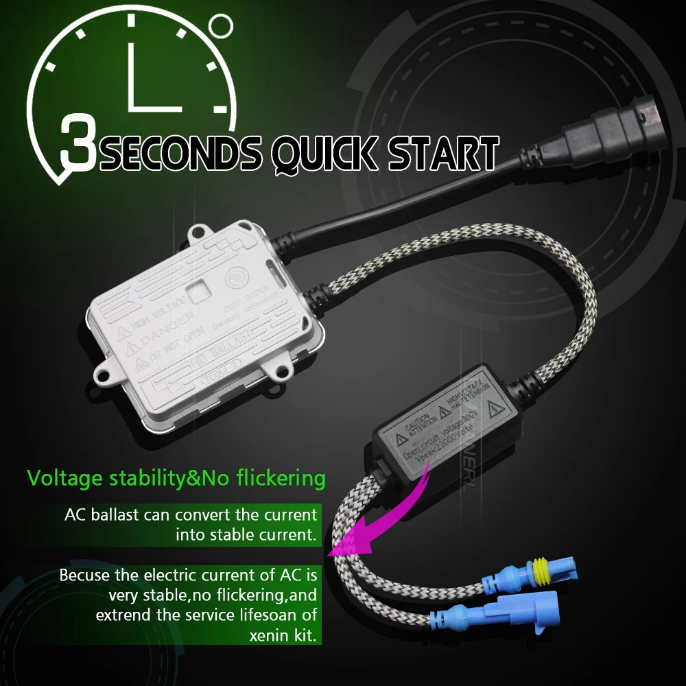 Cawanerl 55 Вт автомобильный ксеноновый светильник HID Kit тонкий балласт AC Лампа