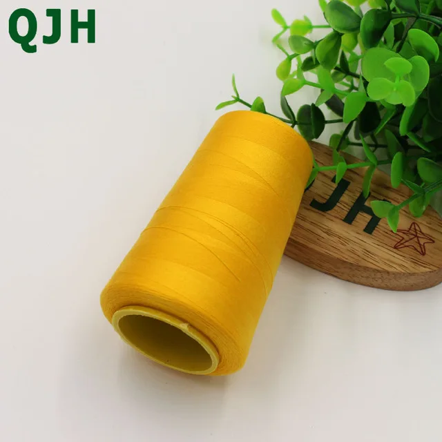 Швейная нить 3000 ярдов 40 s/2 вязальная швейная машина полиэфирная нить для изготовления одежды - Цвет: yellow