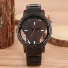 Mens Watch Brown Wooden Band Wristwatches Mens Fashion and Simple Watches Men Creative Watch Dial Quartz Sport Watch Men bobo bird p09 wood and stainless steel watches luminous hands stop watch mens quartz wristwatches in wooden box dropshipping