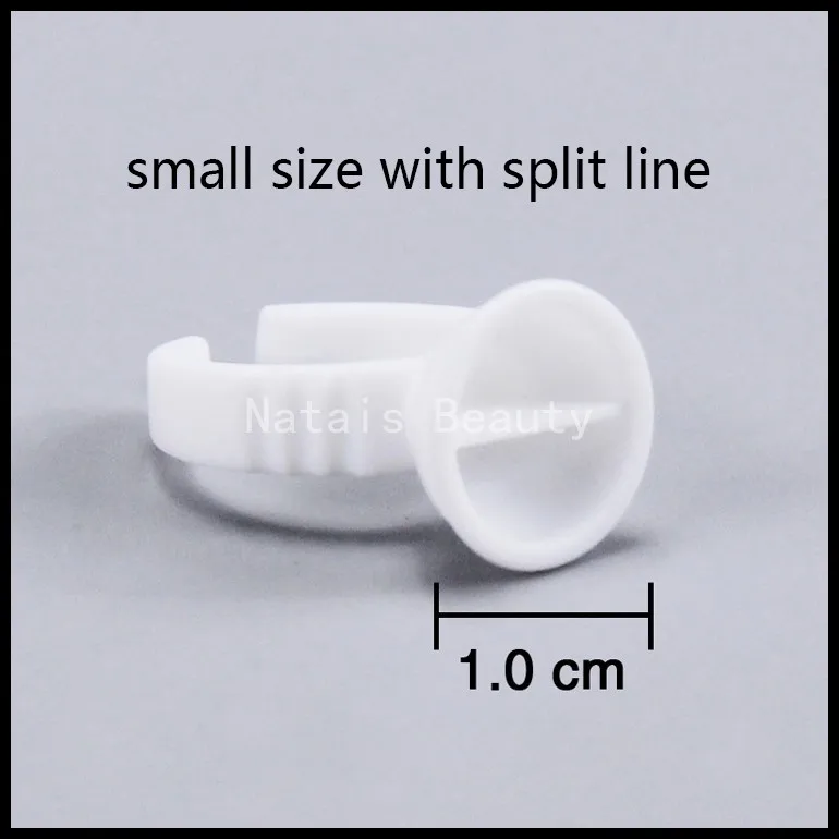

500pcs Disposable Glue Rings False Eyelash Glue Holder White Plastic Holders Eyelash Extensions Glue Rings