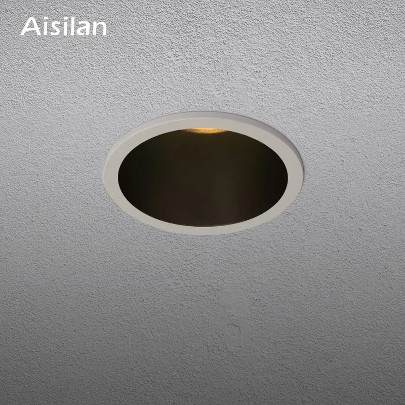 Aisilan мини светодиодный светильник 5,5 см отверстие свет в шкафу винный шкаф, освещение окон 7 Вт CREE CRI 93 - Испускаемый цвет: warm white black