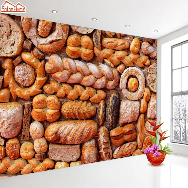 Shinehome Baked Bakery Photo Wall 3d Wallpaper For Walls 3 D Living