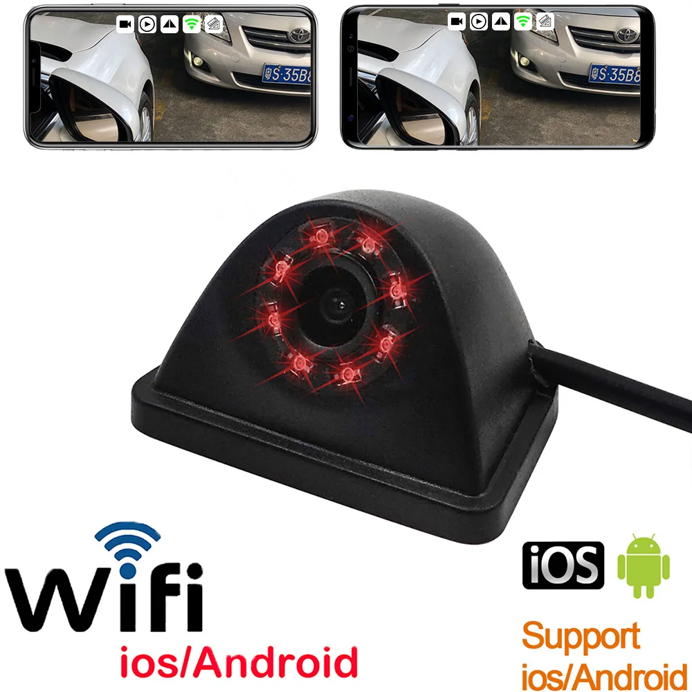 

HD WIFI Reversing Camera Dash Cam Night Vision Car Rear View Camera Mini Water-proof Driving Recorder For IPhone Android